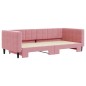 vidaXL Tagesbett Ausziehbar Rosa 90x200 cm Samt vidaXL Tagesbett Ausziehbar Rosa 90x200 cm Samt