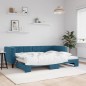 vidaXL Tagesbett Ausziehbar Blau 80x200 cm Samt vidaXL Tagesbett Ausziehbar Blau 80x200 cm Samt