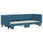 vidaXL Tagesbett Ausziehbar Blau 80x200 cm Samt vidaXL Tagesbett Ausziehbar Blau 80x200 cm Samt