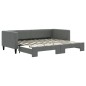 vidaXL Tagesbett Ausziehbar Dunkelgrau 90x200 cm Stoff vidaXL Tagesbett Ausziehbar Dunkelgrau 90x200 cm Stoff