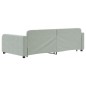 vidaXL Tagesbett Ausziehbar Hellgrau 100x200 cm Samt vidaXL Tagesbett Ausziehbar Hellgrau 100x200 cm Samt