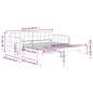 vidaXL Tagesbett Ausziehbar Hellgrau 100x200 cm Samt vidaXL Tagesbett Ausziehbar Hellgrau 100x200 cm Samt