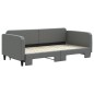 vidaXL Tagesbett Ausziehbar Dunkelgrau 100x200 cm Stoff vidaXL Tagesbett Ausziehbar Dunkelgrau 100x200 cm Stoff
