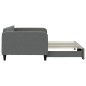 vidaXL Tagesbett Ausziehbar Dunkelgrau 100x200 cm Stoff vidaXL Tagesbett Ausziehbar Dunkelgrau 100x200 cm Stoff
