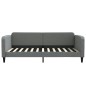 vidaXL Tagesbett Ausziehbar Dunkelgrau 100x200 cm Stoff vidaXL Tagesbett Ausziehbar Dunkelgrau 100x200 cm Stoff