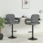 Barhocker 2 Stk. Hellgrau Stoff Barhocker 2 Stk. Hellgrau Stoff