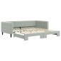 vidaXL Tagesbett Ausziehbar Hellgrau 100x200 cm Samt vidaXL Tagesbett Ausziehbar Hellgrau 100x200 cm Samt