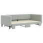 vidaXL Tagesbett Ausziehbar Hellgrau 100x200 cm Samt vidaXL Tagesbett Ausziehbar Hellgrau 100x200 cm Samt