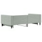 vidaXL Tagesbett Ausziehbar Hellgrau 100x200 cm Samt vidaXL Tagesbett Ausziehbar Hellgrau 100x200 cm Samt