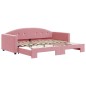 vidaXL Tagesbett Ausziehbar Rosa 90x200 cm Samt vidaXL Tagesbett Ausziehbar Rosa 90x200 cm Samt
