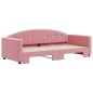 vidaXL Tagesbett Ausziehbar Rosa 90x200 cm Samt vidaXL Tagesbett Ausziehbar Rosa 90x200 cm Samt