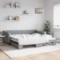 vidaXL Tagesbett Ausziehbar Hellgrau 100x200 cm Stoff vidaXL Tagesbett Ausziehbar Hellgrau 100x200 cm Stoff