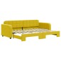vidaXL Tagesbett Ausziehbar Gelb 80x200 cm Samt vidaXL Tagesbett Ausziehbar Gelb 80x200 cm Samt