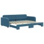vidaXL Tagesbett Ausziehbar Blau 90x200 cm Samt vidaXL Tagesbett Ausziehbar Blau 90x200 cm Samt