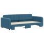 vidaXL Tagesbett Ausziehbar Blau 90x200 cm Samt vidaXL Tagesbett Ausziehbar Blau 90x200 cm Samt