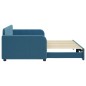 vidaXL Tagesbett Ausziehbar Blau 90x200 cm Samt vidaXL Tagesbett Ausziehbar Blau 90x200 cm Samt