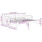 vidaXL Tagesbett Ausziehbar Blau 90x200 cm Samt vidaXL Tagesbett Ausziehbar Blau 90x200 cm Samt