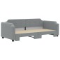 vidaXL Tagesbett Ausziehbar Hellgrau 90x200 cm Stoff vidaXL Tagesbett Ausziehbar Hellgrau 90x200 cm Stoff