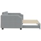 vidaXL Tagesbett Ausziehbar Hellgrau 90x200 cm Stoff vidaXL Tagesbett Ausziehbar Hellgrau 90x200 cm Stoff
