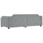 vidaXL Tagesbett Ausziehbar Hellgrau 90x200 cm Stoff vidaXL Tagesbett Ausziehbar Hellgrau 90x200 cm Stoff