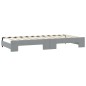 vidaXL Tagesbett Ausziehbar Hellgrau 90x200 cm Stoff vidaXL Tagesbett Ausziehbar Hellgrau 90x200 cm Stoff