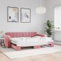 vidaXL Tagesbett Ausziehbar Rosa 80x200 cm Samt vidaXL Tagesbett Ausziehbar Rosa 80x200 cm Samt