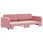 vidaXL Tagesbett Ausziehbar Rosa 80x200 cm Samt vidaXL Tagesbett Ausziehbar Rosa 80x200 cm Samt