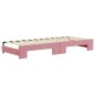 vidaXL Tagesbett Ausziehbar Rosa 80x200 cm Samt vidaXL Tagesbett Ausziehbar Rosa 80x200 cm Samt