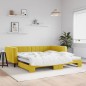 vidaXL Tagesbett Ausziehbar Gelb 100x200 cm Samt vidaXL Tagesbett Ausziehbar Gelb 100x200 cm Samt