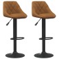 Barhocker 2 Stk. Braun Samt Barhocker 2 Stk. Braun Samt