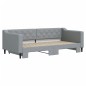 vidaXL Tagesbett Ausziehbar Hellgrau 90x190 cm Stoff vidaXL Tagesbett Ausziehbar Hellgrau 90x190 cm Stoff