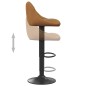 Barhocker 2 Stk. Braun Samt Barhocker 2 Stk. Braun Samt
