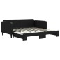 vidaXL Tagesbett Ausziehbar Schwarz 90x190 cm Stoff vidaXL Tagesbett Ausziehbar Schwarz 90x190 cm Stoff