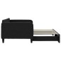vidaXL Tagesbett Ausziehbar Schwarz 90x190 cm Stoff vidaXL Tagesbett Ausziehbar Schwarz 90x190 cm Stoff