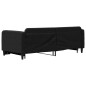 vidaXL Tagesbett Ausziehbar Schwarz 90x190 cm Stoff vidaXL Tagesbett Ausziehbar Schwarz 90x190 cm Stoff