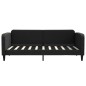 vidaXL Tagesbett Ausziehbar Schwarz 90x190 cm Stoff vidaXL Tagesbett Ausziehbar Schwarz 90x190 cm Stoff