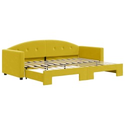 vidaXL Tagesbett Ausziehbar Gelb 80x200 cm Samt