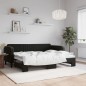 vidaXL Tagesbett Ausziehbar Schwarz 80x200 cm Samt vidaXL Tagesbett Ausziehbar Schwarz 80x200 cm Samt