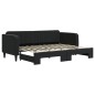 vidaXL Tagesbett Ausziehbar Schwarz 80x200 cm Samt vidaXL Tagesbett Ausziehbar Schwarz 80x200 cm Samt
