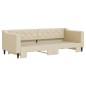 vidaXL Tagesbett Ausziehbar Creme 80x200 cm Stoff vidaXL Tagesbett Ausziehbar Creme 80x200 cm Stoff