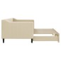 vidaXL Tagesbett Ausziehbar Creme 80x200 cm Stoff vidaXL Tagesbett Ausziehbar Creme 80x200 cm Stoff