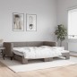 vidaXL Tagesbett Ausziehbar Taupe 100x200 cm Stoff vidaXL Tagesbett Ausziehbar Taupe 100x200 cm Stoff