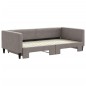 vidaXL Tagesbett Ausziehbar Taupe 100x200 cm Stoff vidaXL Tagesbett Ausziehbar Taupe 100x200 cm Stoff