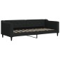 vidaXL Tagesbett Ausziehbar Schwarz 80x200 cm Stoff vidaXL Tagesbett Ausziehbar Schwarz 80x200 cm Stoff