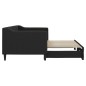 vidaXL Tagesbett Ausziehbar Schwarz 80x200 cm Stoff vidaXL Tagesbett Ausziehbar Schwarz 80x200 cm Stoff