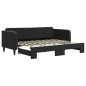 vidaXL Tagesbett Ausziehbar Schwarz 90x200 cm Samt vidaXL Tagesbett Ausziehbar Schwarz 90x200 cm Samt