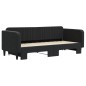 vidaXL Tagesbett Ausziehbar Schwarz 90x200 cm Samt vidaXL Tagesbett Ausziehbar Schwarz 90x200 cm Samt