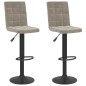 Barhocker 2 Stk. Hellgrau Samt Barhocker 2 Stk. Hellgrau Samt