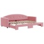 vidaXL Tagesbett Ausziehbar Rosa 80x200 cm Samt vidaXL Tagesbett Ausziehbar Rosa 80x200 cm Samt