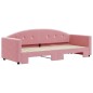 vidaXL Tagesbett Ausziehbar Rosa 80x200 cm Samt vidaXL Tagesbett Ausziehbar Rosa 80x200 cm Samt